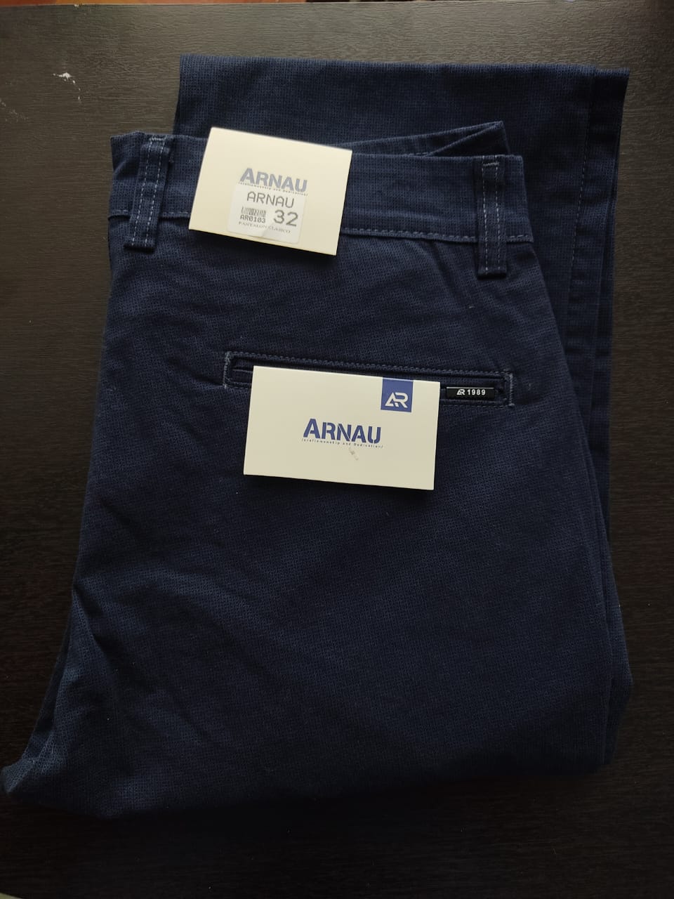 Pantalones clásicos slim fit recycled fabric - CAL0551AZULMARINHO