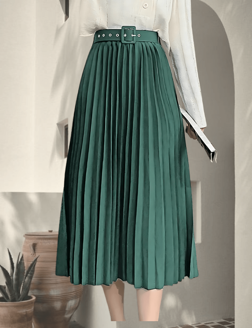 Falda Tablonada Verde