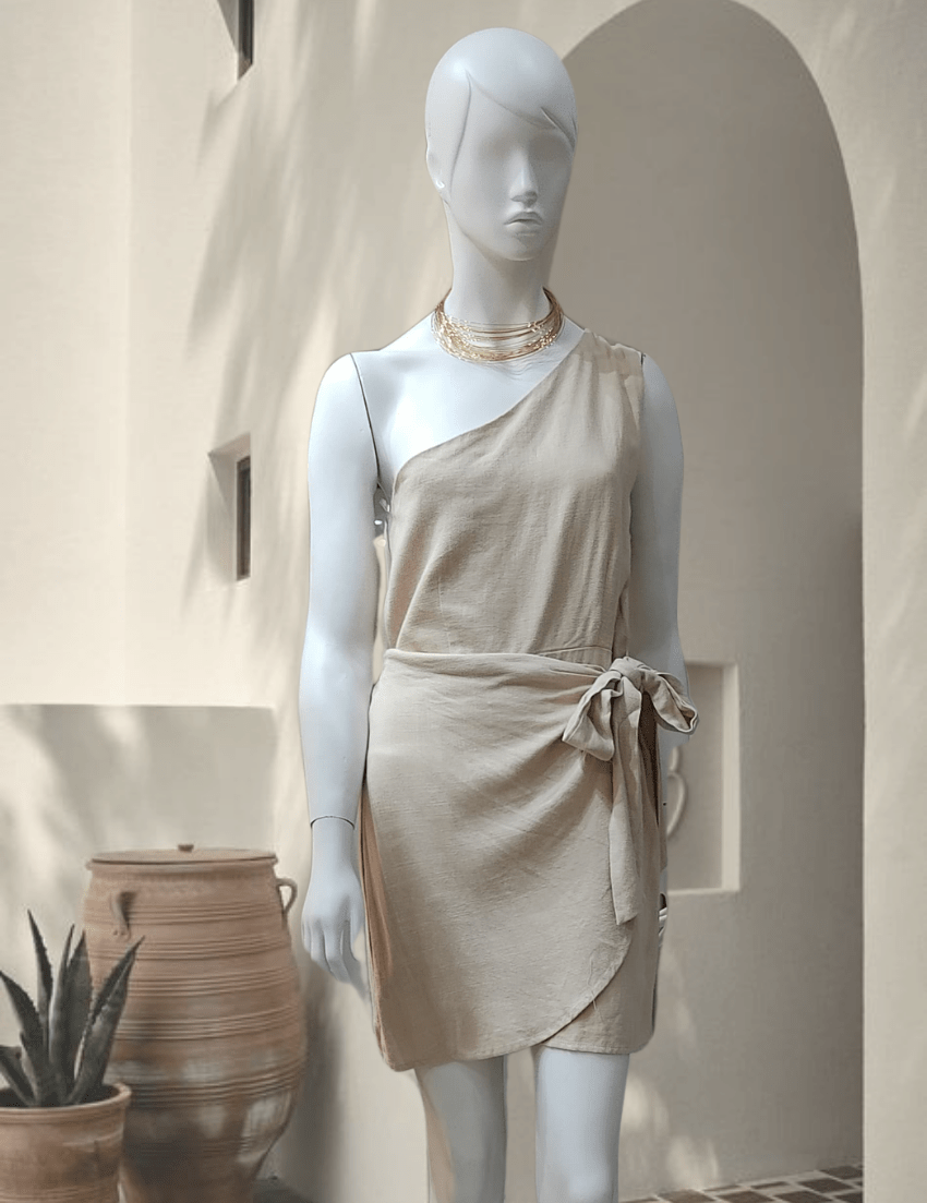Vestido Samary lino beige