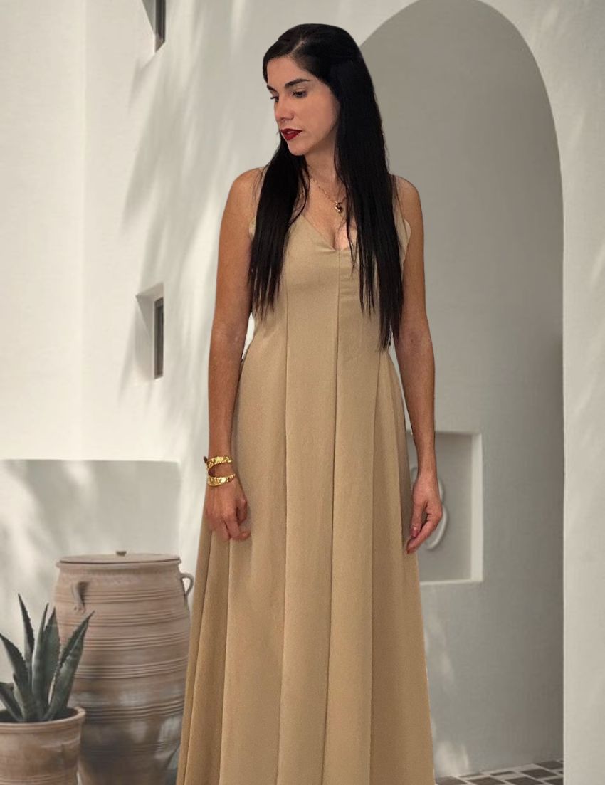 Vestido Laurel en Beige