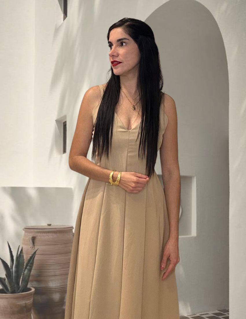 Vestido Laurel en Beige
