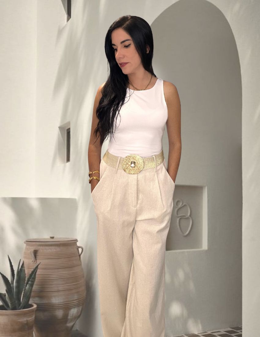 Blusa sin mangas blanca