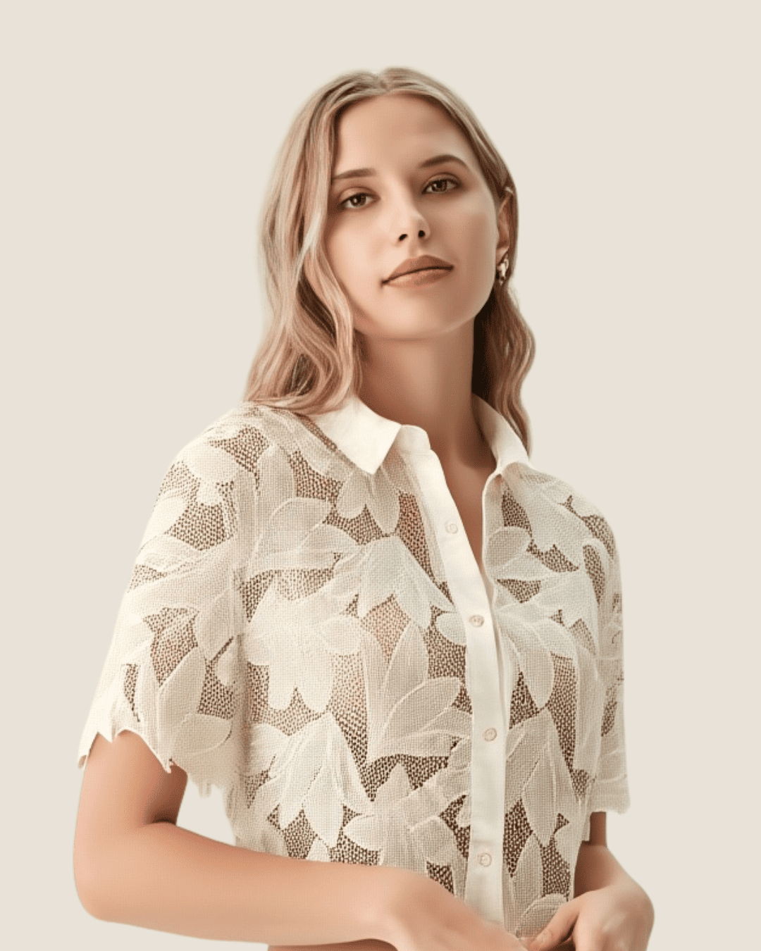 Blusa de Encaje Floral