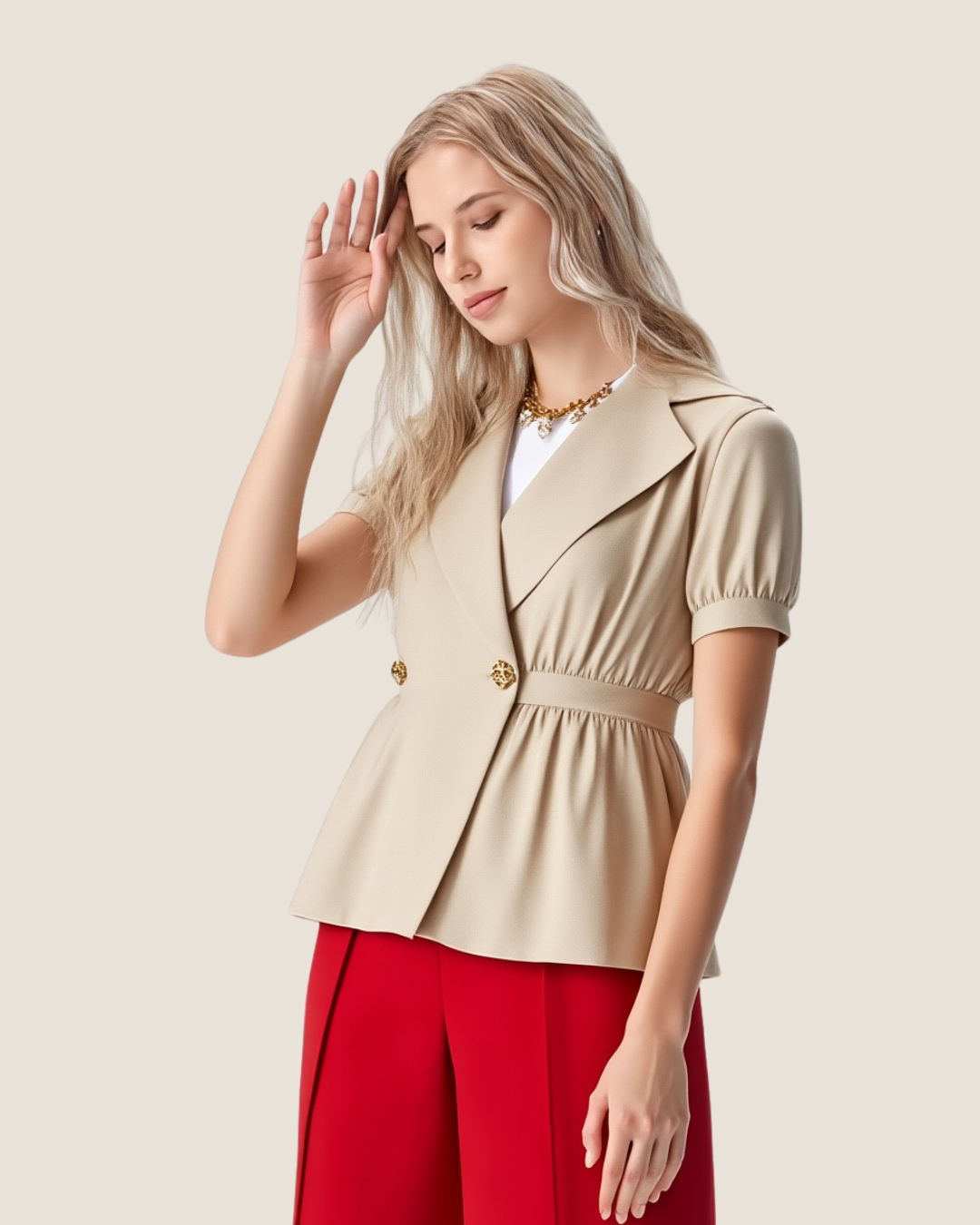 Blusa tipo blazer