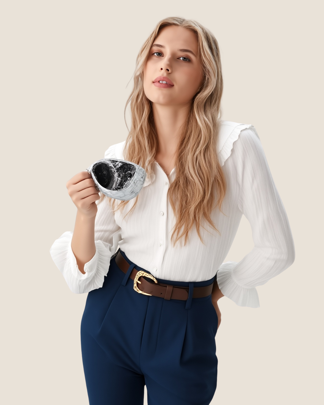 Blusa con cuello peter pan