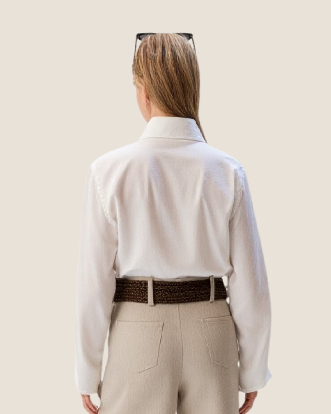 Blusa mangas largas blanca