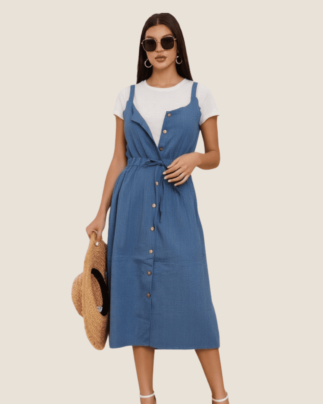 Vestido Casual Color Denim