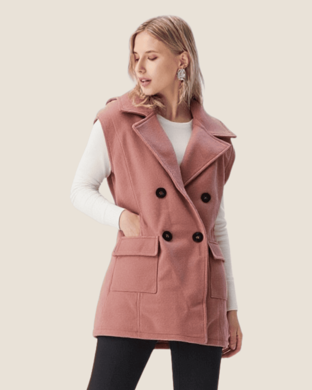 Chaleco para el invierno sin mangas