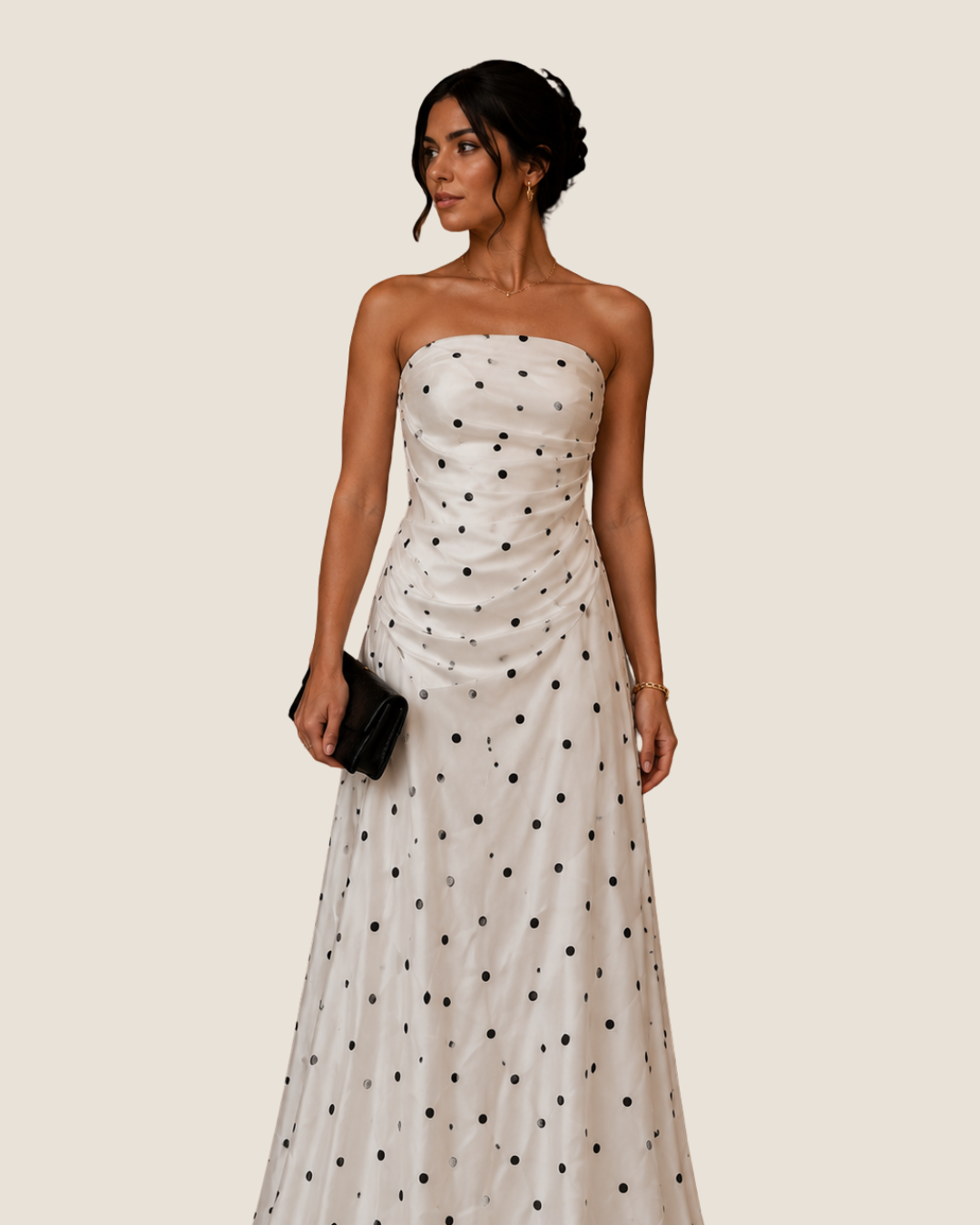 Vestido Largo de Polka Dots
