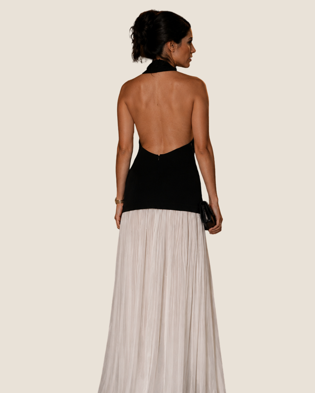 Vestido Fiesta Falda Plisada